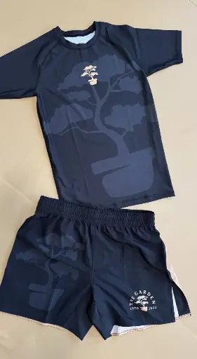 Garden Rashguard or Shorts 2.0 -Black/Tan